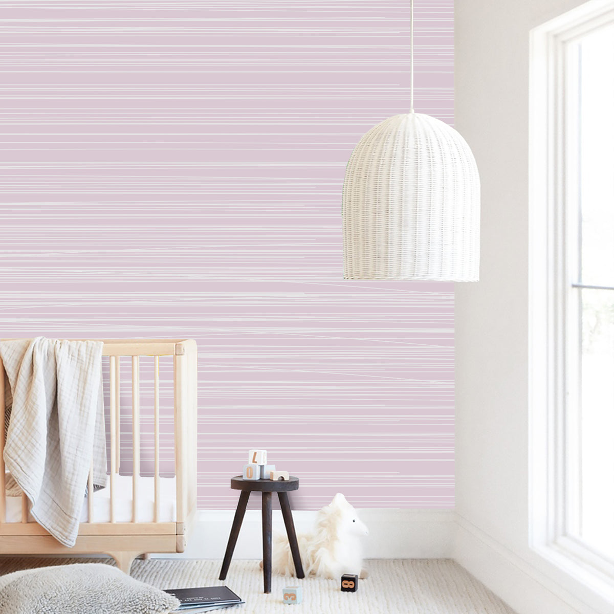 Horizontal lines Pink