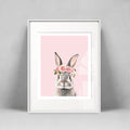 Rabbit with a crown of roses