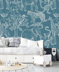Safari Animals Teal