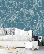 Safari Animals Teal