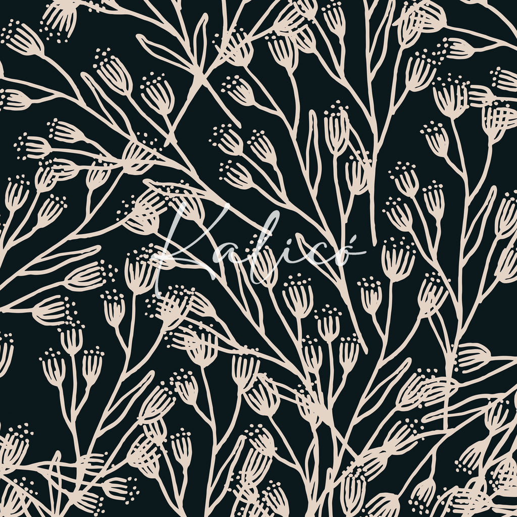 Scattered Blooms Black