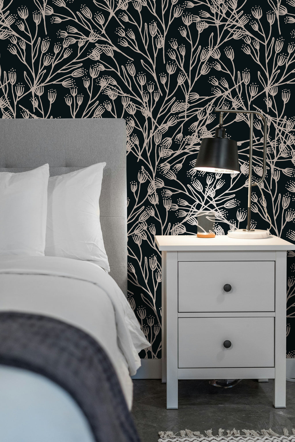 Scattered Blooms Black