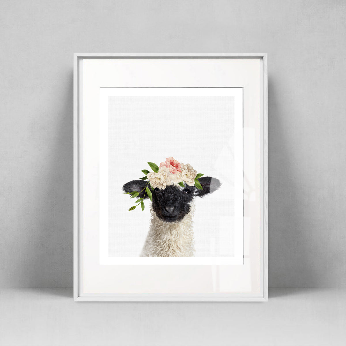 Sheep with Flowers