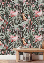 Tropical Flamingo Black