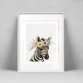 Zebra with a crown