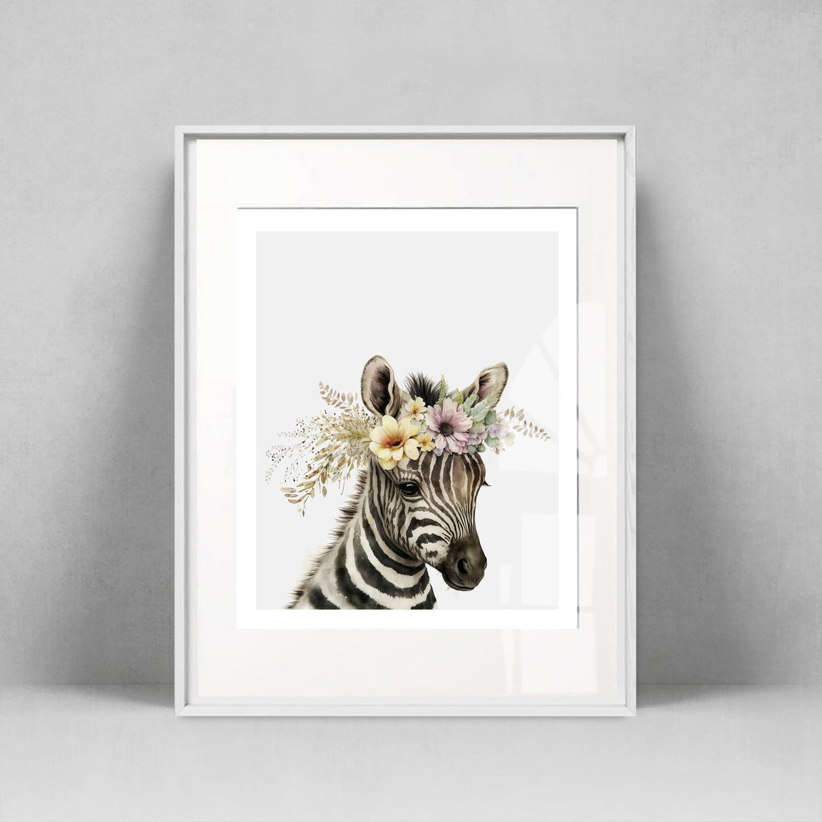 Zebra with a crown